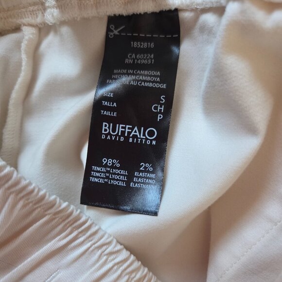 NWT Buffalo David Bitton Women's Soft Tencel Pull-on Jogger Sz Small Cream New - Picture 8 of 8